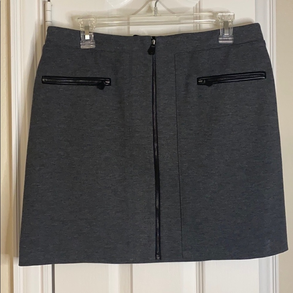 White House Black Market Gray Mini Skirt